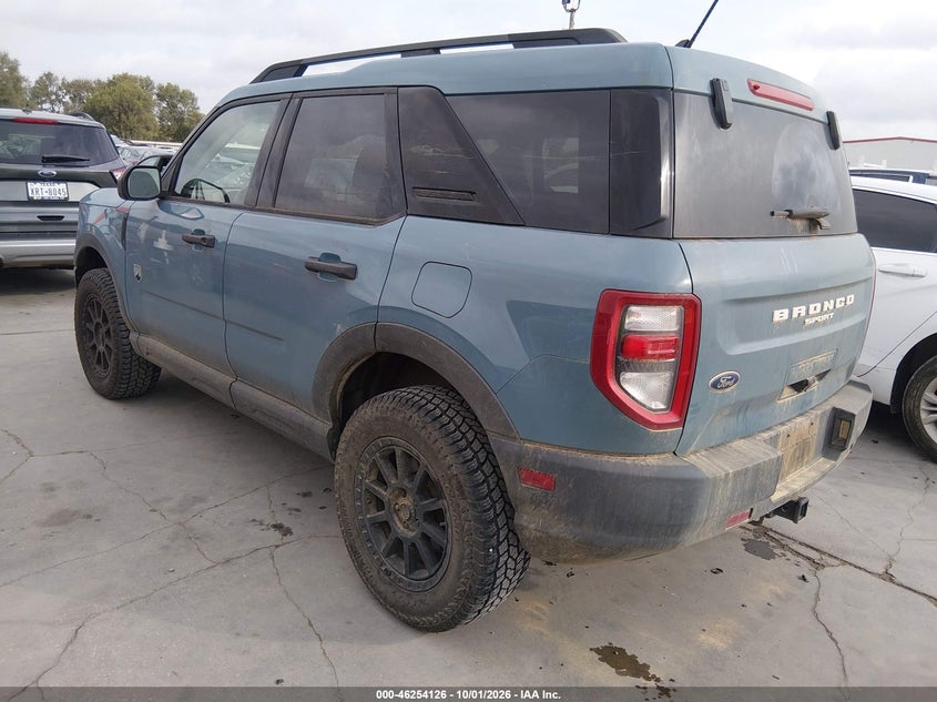 Vin: 3fmcr9b6xnrd28926, lot: 46754152, ford bronco sport big bend 20223