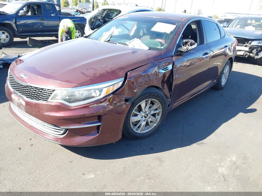 2016 Kia Optima Lx, Left Side, IAAI, VIN 5XXGT4L30GG112227 — photo 2