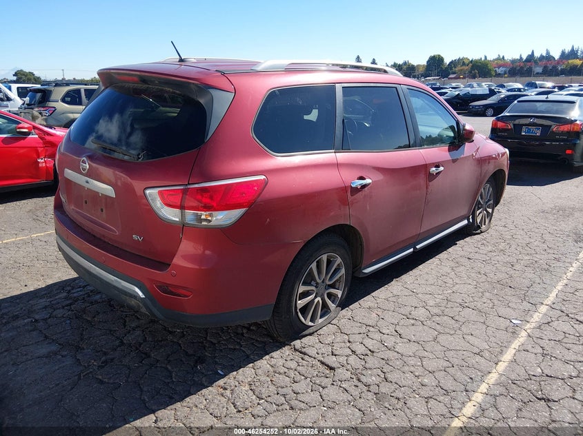 Vin: 5n1ar2mn3fc601420, lot: 46754278, nissan pathfinder platinum/s/sl/sv 20154