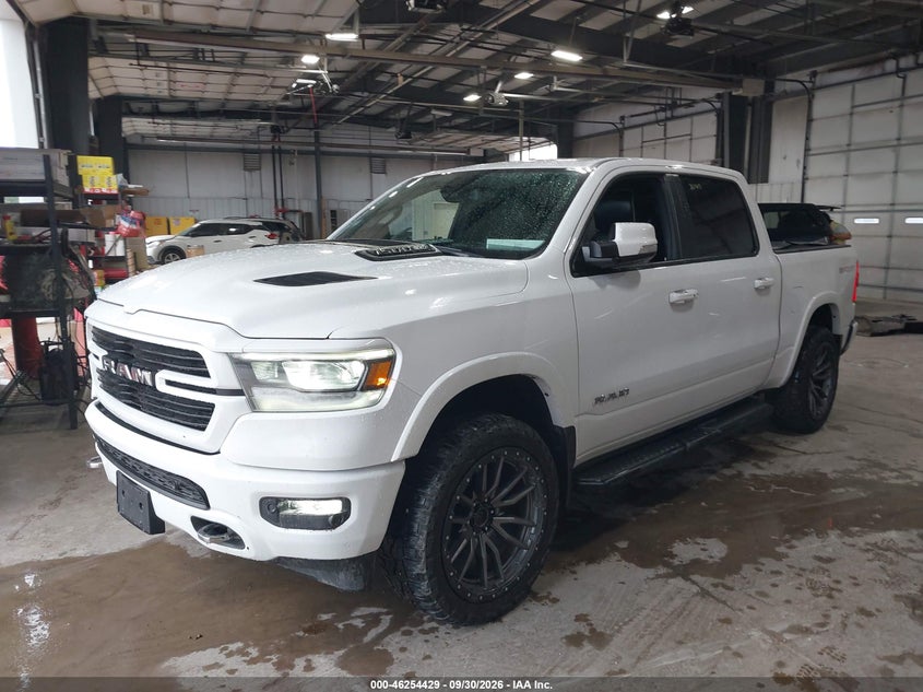 Vin: 1c6srfjt9ln287508, lot: 46754455, ram 1500 laramie  4x4 5'7 box 20202