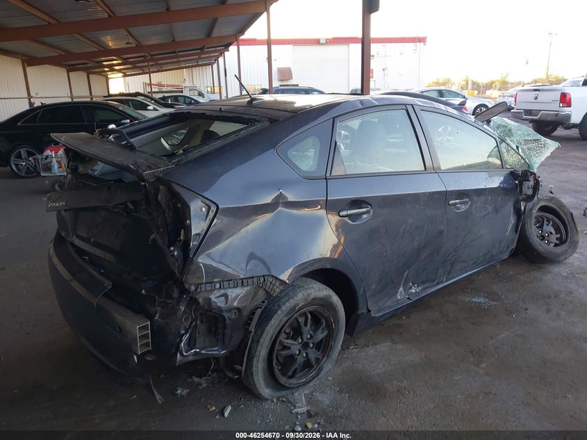 Vin: jtdkn3du1c1521722, lot: 46754696, toyota prius four 20124