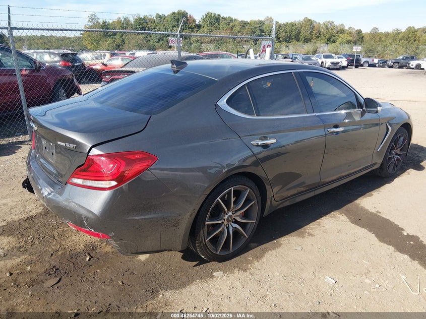 Vin: kmtg34le3lu050832, lot: 46754771, genesis g70 3.3t awd 20204