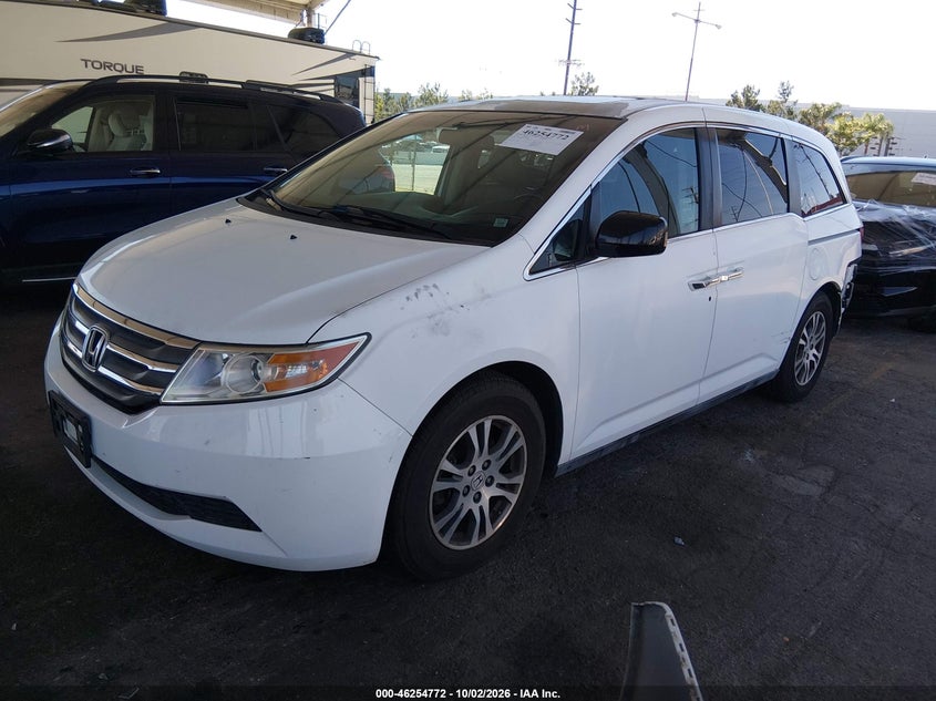 Vin: 5fnrl5h68cb108585, lot: 46754798, honda odyssey ex-l 20122