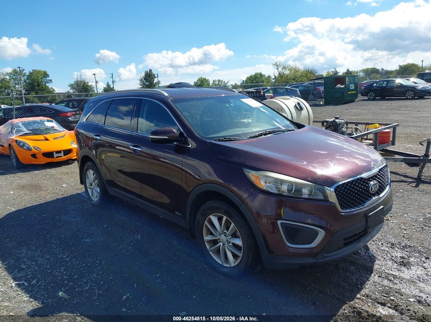 Vin: 5xypgda30gg012700, lot: 46754841, kia sorento 2.4l lx 20161