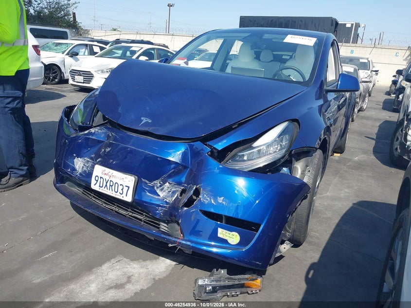 Vin: 7saygaee3pf586278, lot: 46754962, tesla model y awd/long range dual motor all-wheel drive 20232