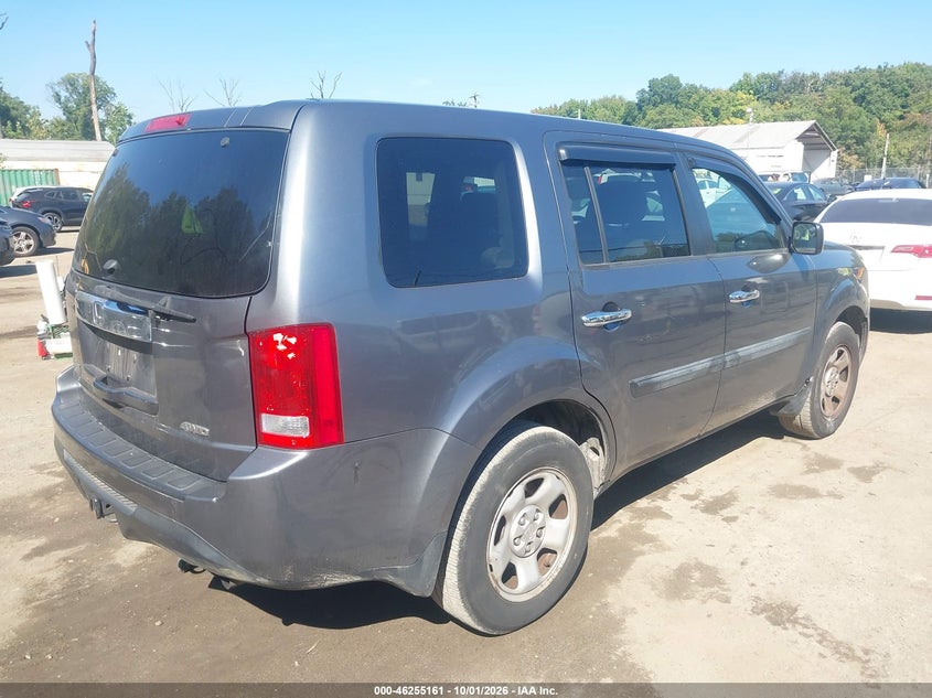 Vin: 5fnyf4h20db028466, lot: 46755187, honda pilot lx 20134