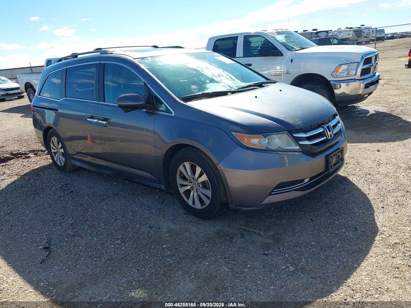 2014 Honda Odyssey Ex-L, Левый бок, IAAI, VIN 5FNRL5H67EB114381