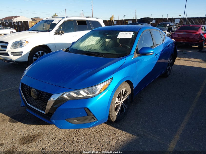 Vin: 3n1ab8cv7ly258971, lot: 46755228, nissan sentra sv xtronic cvt 20202