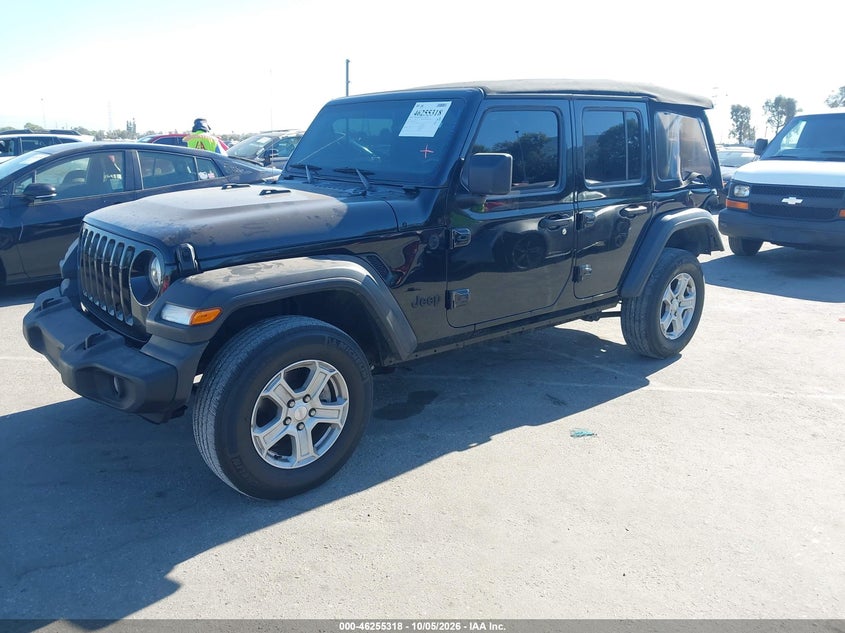 Vin: 1c4hjxdg7mw858729, lot: 46755344, jeep wrangler unlimited sport s 4x4 20212