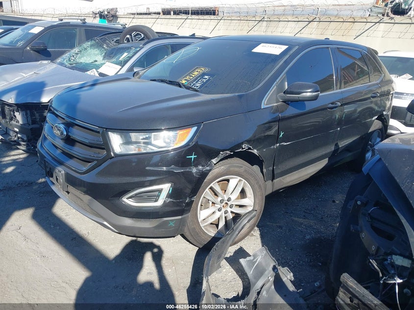 Vin: 2fmtk4j91fbc30760, lot: 46755452, ford edge sel 20152