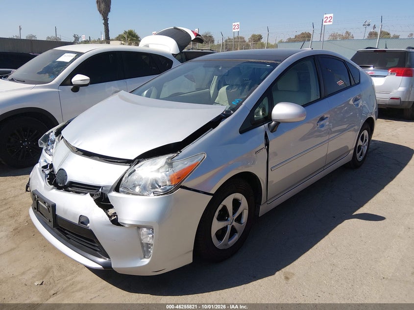 2012 Toyota Prius Three, Удар спереди, IAAI, VIN JTDKN3DUXC5476756 — фото 2