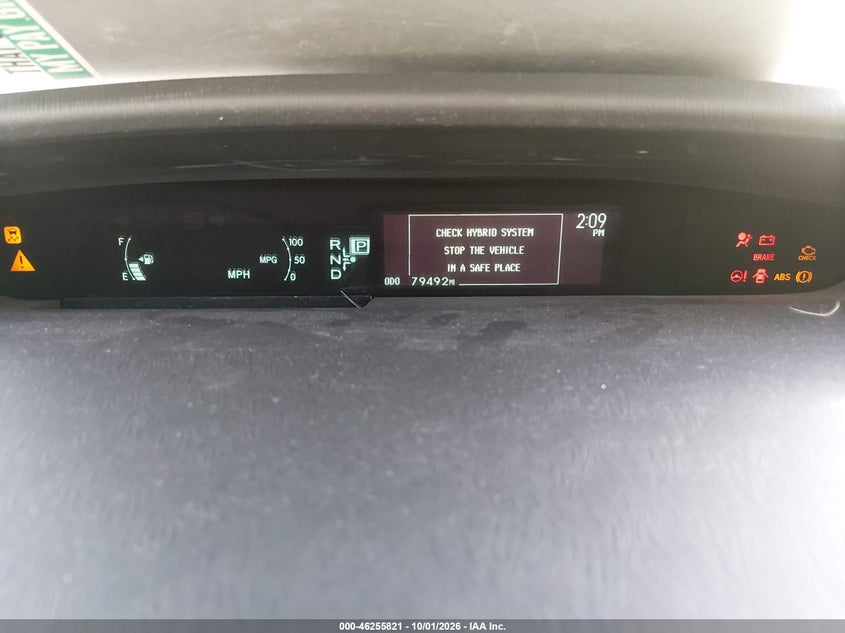 TOYOTA PRIUS 2012 VIN JTDKN3DUXC5476756