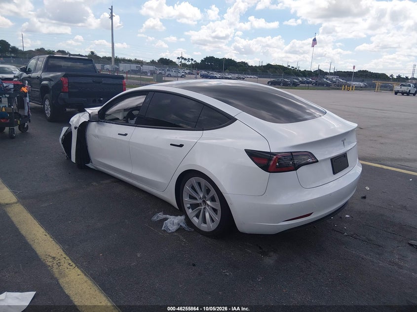 Vin: 5yj3e1ea6nf312306, lot: 46755890, tesla model 3 rear-wheel drive 20223