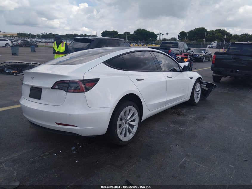 Vin: 5yj3e1ea6nf312306, lot: 46755890, tesla model 3 rear-wheel drive 20224