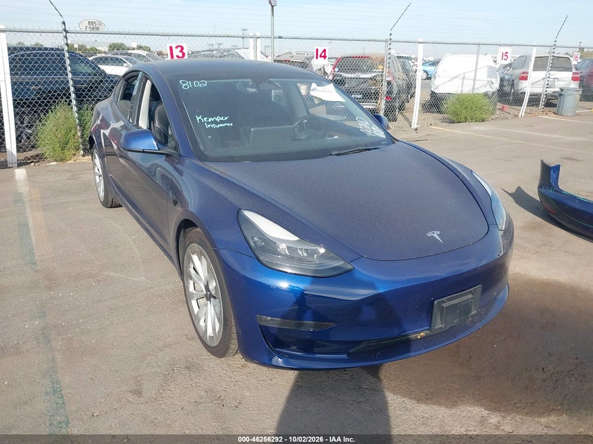 Vin: 5yj3e1eb0nf288576, lot: 46756361, tesla model 3 long range dual motor all-wheel drive 2022 img_1