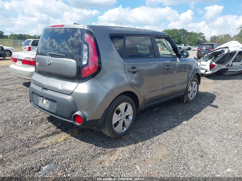 Vin: kndjn2a27g7337557, lot: 46756739, kia soul 20164
