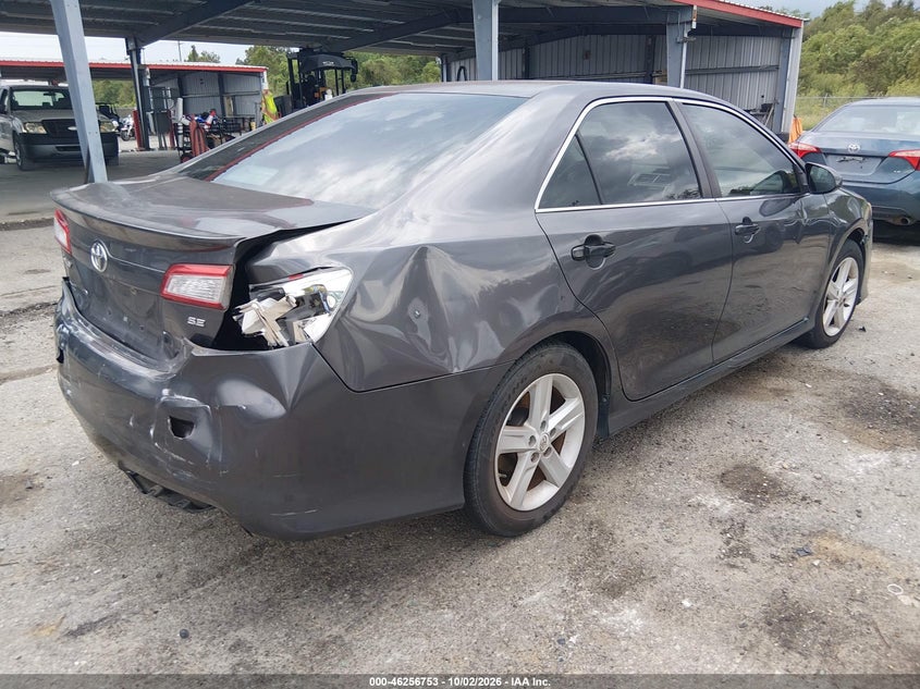Vin: 4t1bf1fk6cu139337, lot: 46756822, toyota camry se 20124
