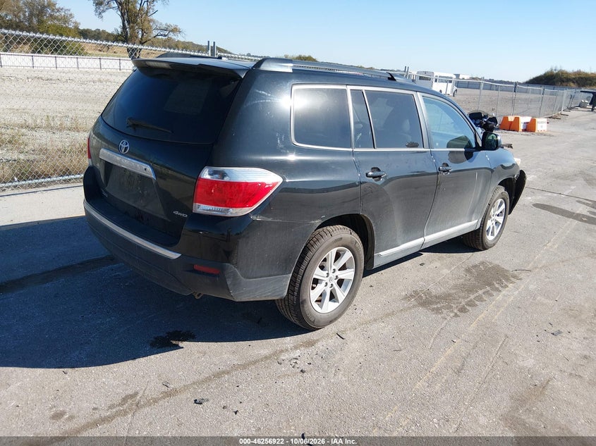 Vin: 5tdbk3ehxcs160049, lot: 46756991, toyota highlander se v6 20124