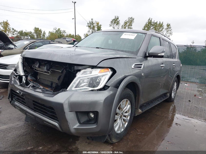 2020 Nissan Armada Sv 4Wd, Удар спереди, IAAI, VIN JN8AY2NC3LX516090 — фото 2