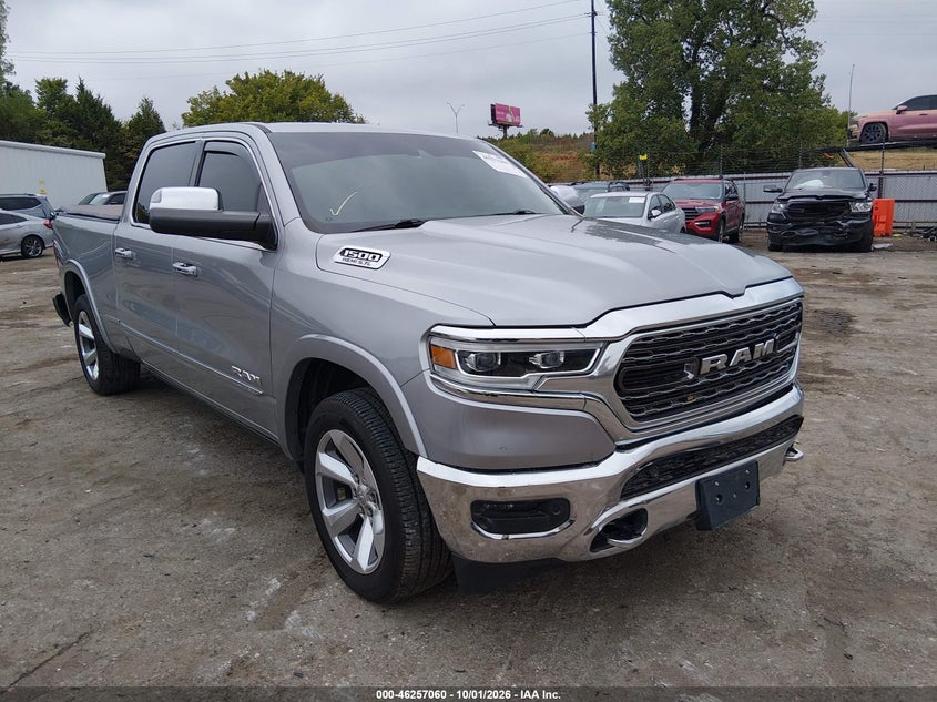 Vin: 1c6srfpt9ln170003, lot: 46757129, ram 1500 limited  4x4 6'4 box 20201