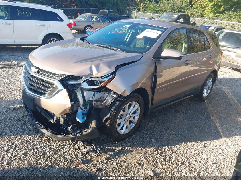 2019 Chevrolet Equinox Lt, Удар спереди, IAAI, VIN 2GNAXKEV9K6150898 — фото 2