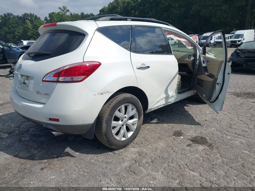 Vin: jn8az1mw4cw212937, lot: 46757219, nissan murano sl 20124