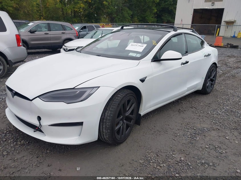 Vin: 5yjsa1e56mf440165, lot: 46757229, tesla model s long range dual motor all-wheel drive 20212