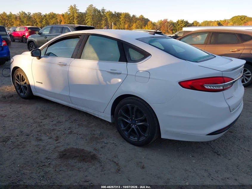 Vin: 3fa6p0lu9jr155397, lot: 46757382, ford fusion hybrid se 20183