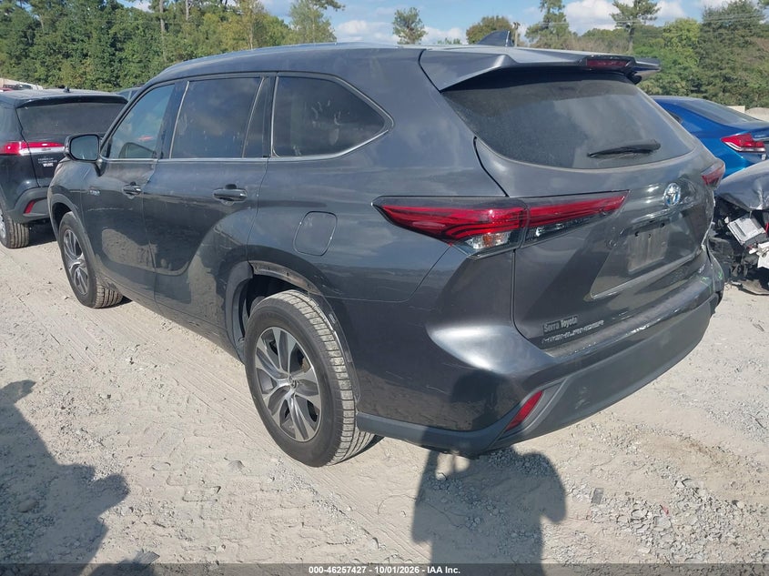 Vin: 5tdgarah2ls502711, lot: 46757496, toyota highlander hybrid xle 20203