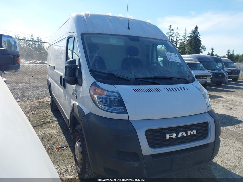 Vin: 3c6mrvjg8me532584, lot: 46757538, ram promaster 3500 cargo van high roof 159 wb ext 2021 img_1