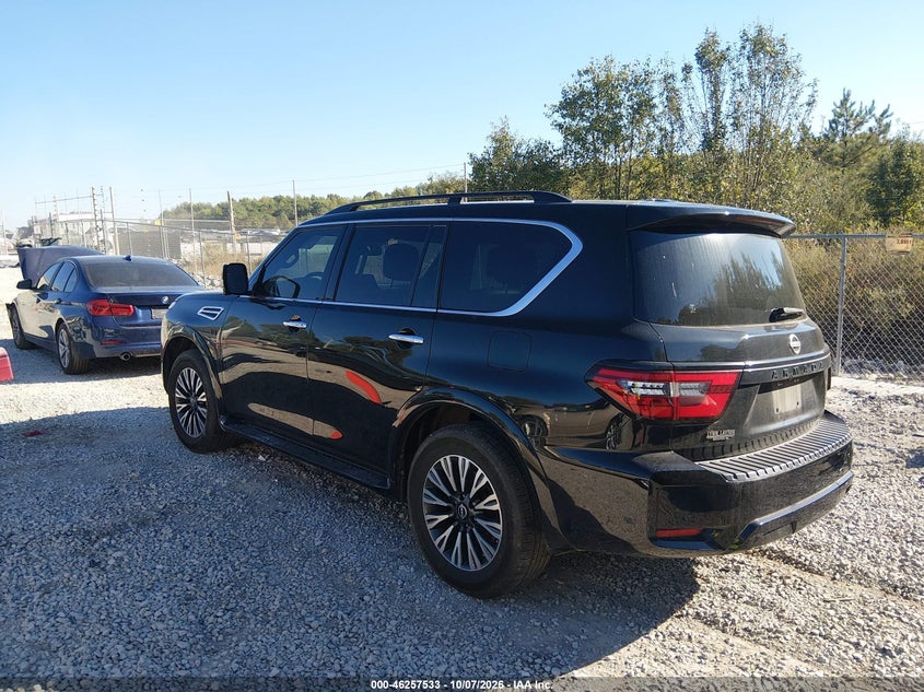 Vin: jn8ay2ba8n9392475, lot: 46757602, nissan armada sl 2wd 20223