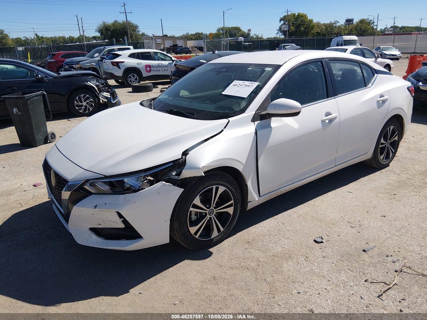Vin: 3n1ab8cv8py225208, lot: 46757666, nissan sentra sv xtronic cvt 20232