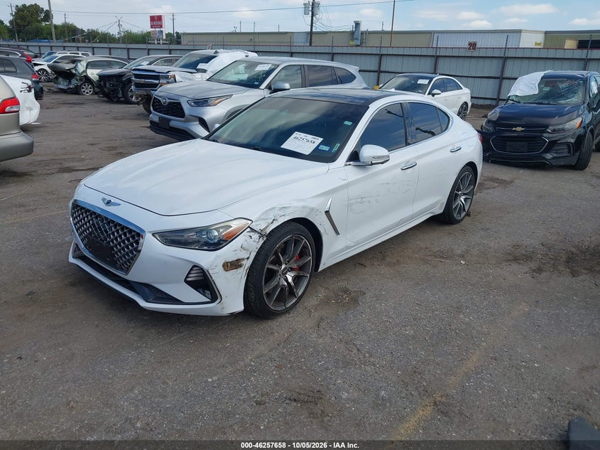 Vin: kmtg34le7ku024426, lot: 46757727, genesis g70 3.3t advanced 20192