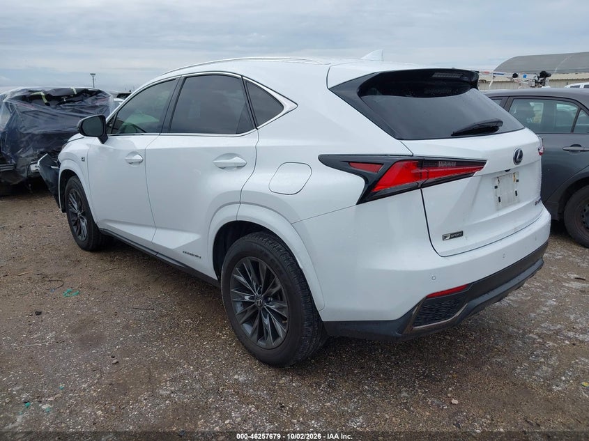 Vin: jtjsjrdz2m2150072, lot: 46757748, lexus nx 300h f sport black line 20213
