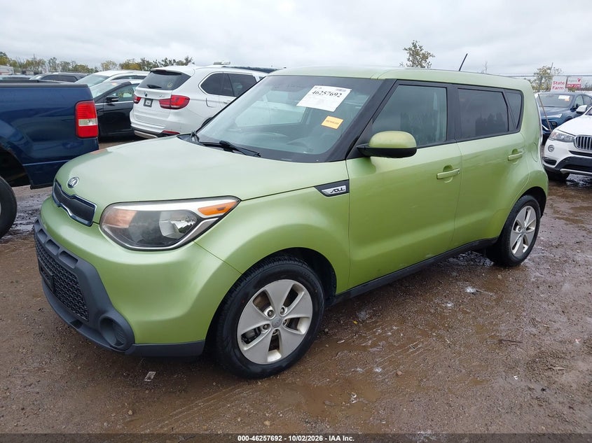 Vin: kndjn2a21f7783086, lot: 46757761, kia soul 20152