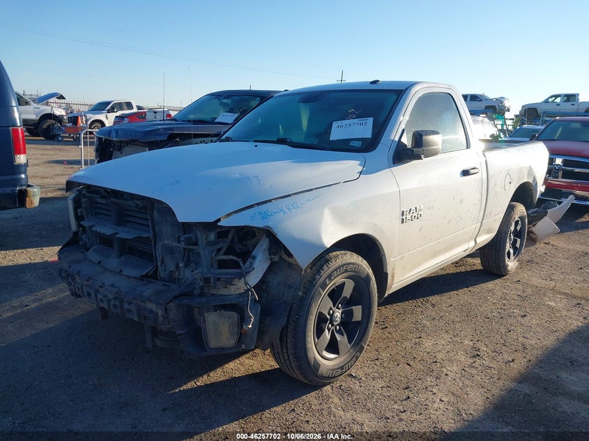Vin: 3c6jr6ag9jg154395, lot: 46757771, ram 1500 express  4x2 6'4 box 20182