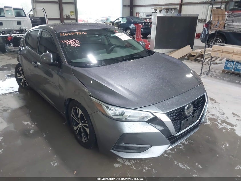 Vin: 3n1ab8cv1ly208941, lot: 46757881, nissan sentra sv xtronic cvt 20201