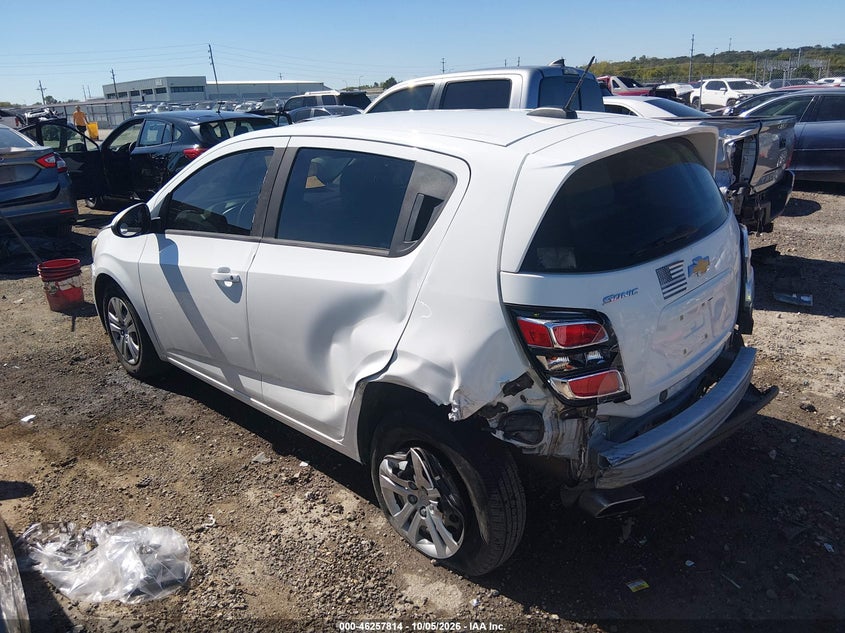 Vin: 1g1jg6shxh4147106, lot: 46757883, chevrolet sonic lt auto 20173