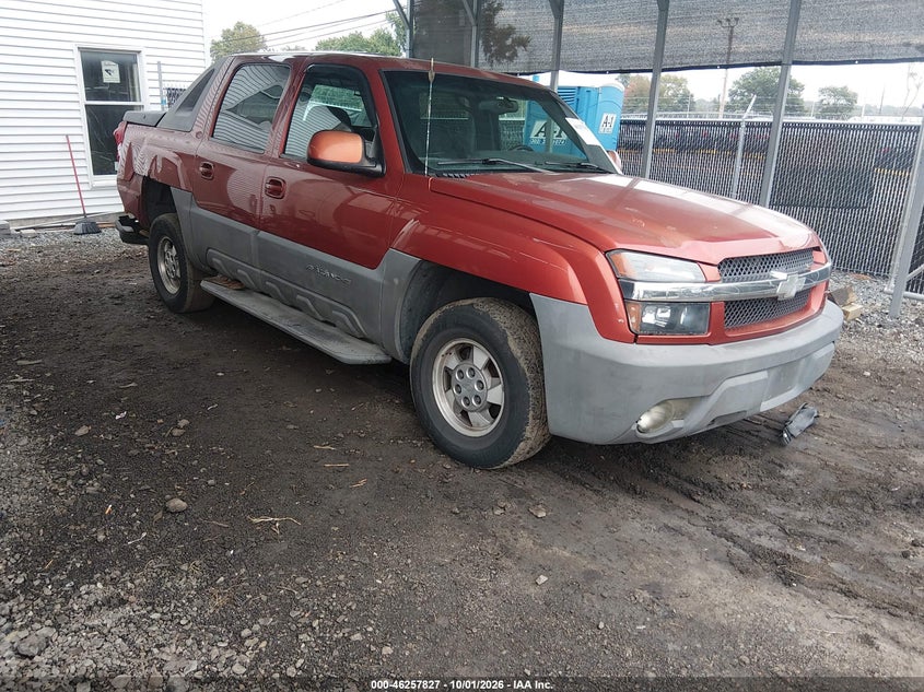 2002 Chevrolet Avalanche 1500, Удар сзади, IAAI, VIN 3GNEC13T92G305477