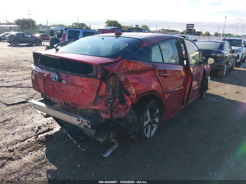 Vin: jtdkarfu1g3523654, lot: 46758165, toyota prius three touring 20164