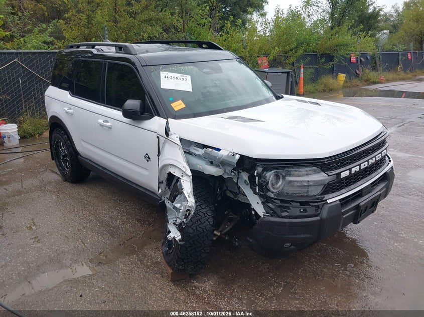 Vin: 3fmcr9cn3sre82279, lot: 46758221, ford bronco sport outer banks 2025 img_1