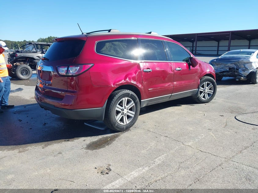 Vin: 1gnkvhkd4fj346099, lot: 46758542, chevrolet traverse 2lt 20154