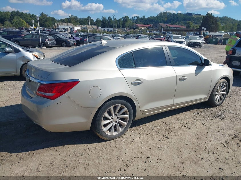Vin: 1g4gb5g35ef125419, lot: 46758597, buick lacrosse leather group 20144
