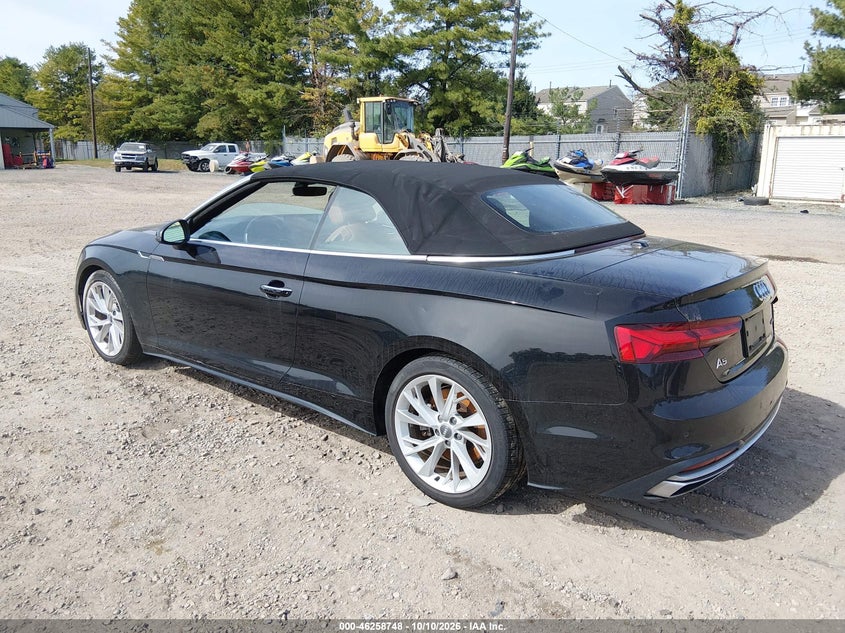 Vin: wauwagf54mn001015, lot: 46758817, audi a5 cabriolet premium plus 45 tfsi quattro s tronic 20213
