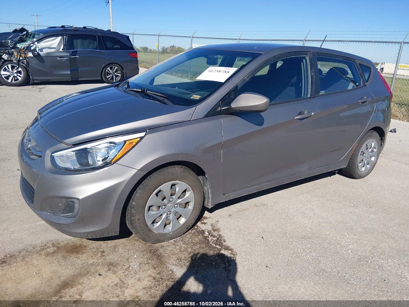 Vin: kmhct5ae4hu357662, lot: 46758857, hyundai accent se 20172