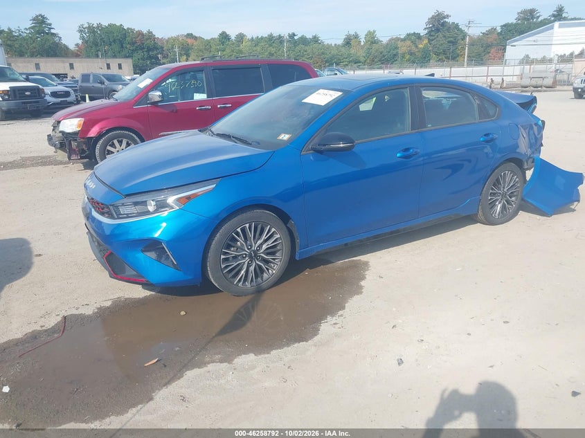 Vin: 3kpf54ad9ne510561, lot: 46758861, kia forte gt-line 20222