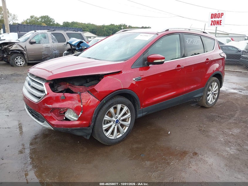 Vin: 1fmcu9jd2huc46166, lot: 46758946, ford escape titanium 20172