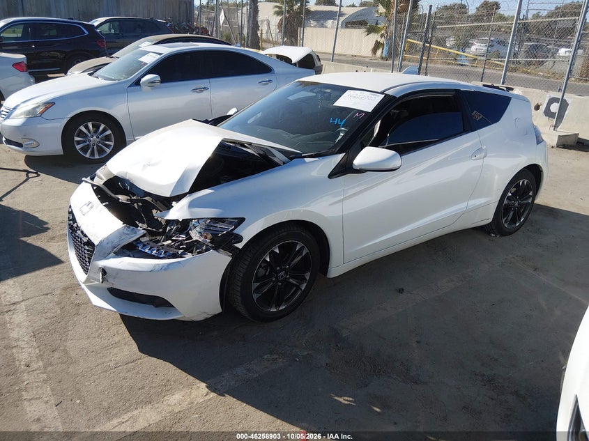 Vin: jhmzf1d63es001373, lot: 46758972, honda cr-z ex 20142