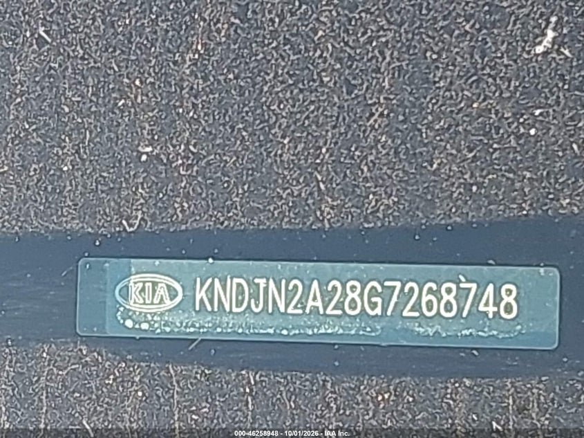 KIA SOUL 2016 VIN KNDJN2A28G7268748