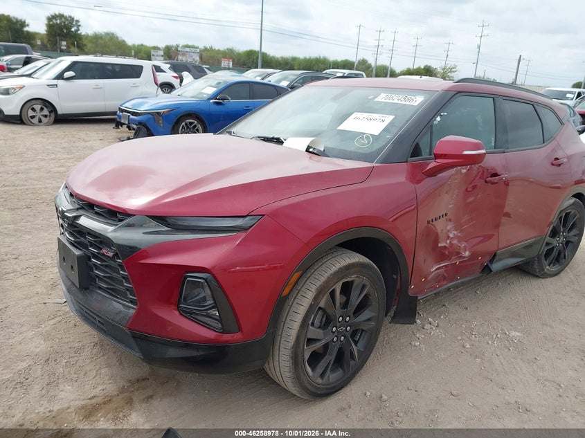Vin: 3gnkbjrs4ks631477, lot: 46759045, chevrolet blazer rs 20192